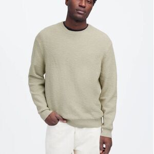 Madewell Waffle-Knit Crewneck Sweater • size medium • NU207 • dusty celadon